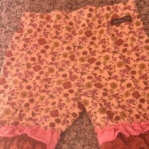 Matilda Jane Kids Floral Shorts - Pink and Brown